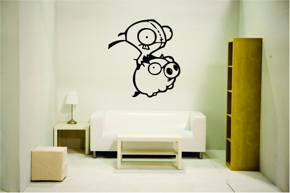 Gir and pig